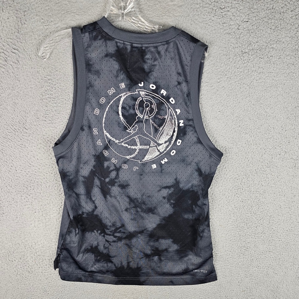 Jordan Tank Top Mens S Grey Jordan Dome Tie Dye Mesh Dri-FIT DZ0565-022